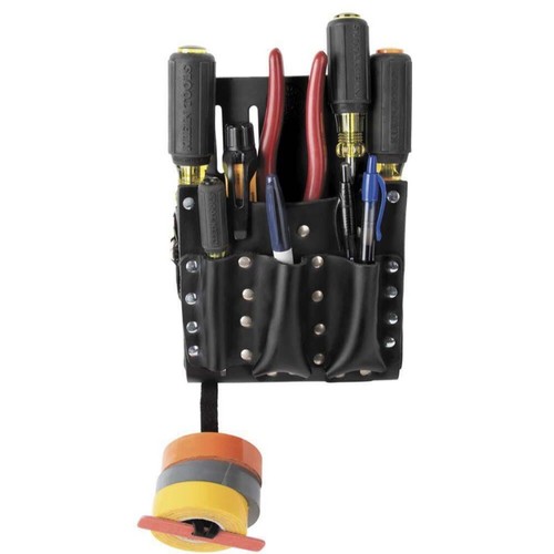 KLEIN TOOLS (MEDIUM) Electrician Leather Multi Tool Belt 10 Pocket Pouch (NEW) - Picture 16 of 24