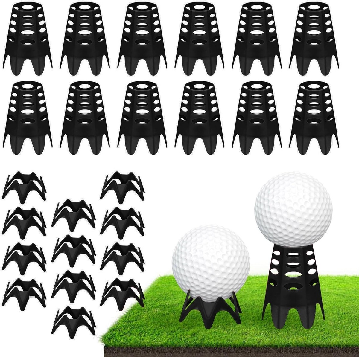 100 Tee Da Golf In Plastica - 38 Mm, Per Ferri, Ibridi E Driving Range, Colore Bianco - Foto 13