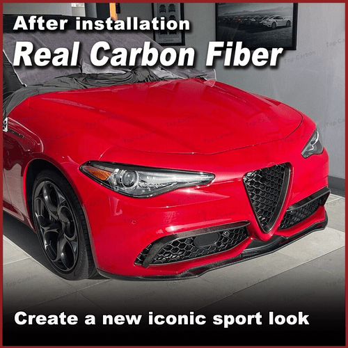 2x Carbon Front Flossen Flaps Splitter Passt für Alfa Romeo Giulia Sport 2016-21 - Picture 2 of 13