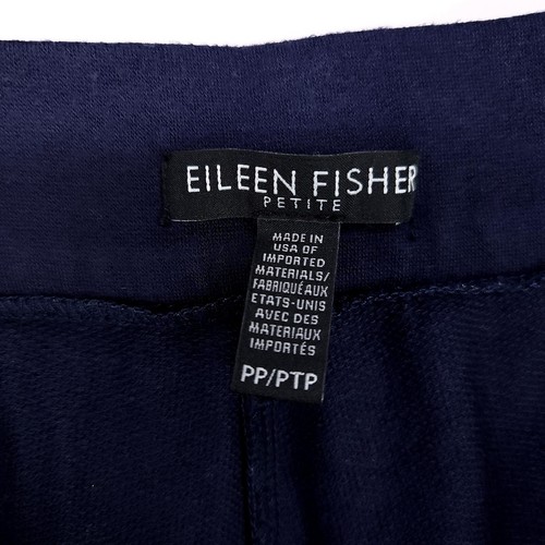 Eileen Fisher Velvet Stripe Jogger Pants Women's Stretch Pull On Navy Size PP/PT - Picture 12 of 14