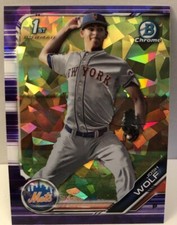 JOSH WOLF Sapphire 2019 Bowman Draft Chrome BDC-119 #/10 Mets Indians Hillcats