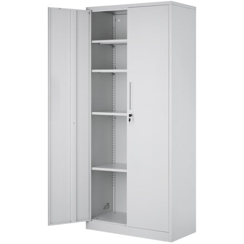 VEVOR Steel Storage Cabinet Office Home Lockable Cupboard Adjustable Shelves - Picture 12 of 12