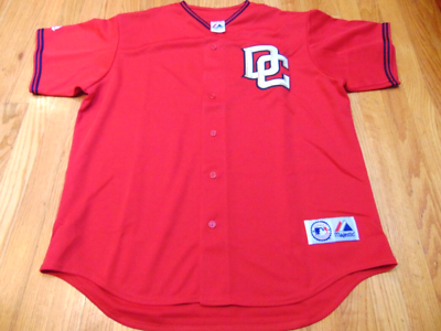 Maillot Vintage Washington Nationals Majestic, Rouge, Taille XL, Homme, Style Rétro MLB
