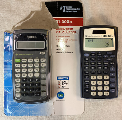 Texas Instruments TI-30Xa Scientific Calculator (NIP) & TI 30X IIS ( USED) I06