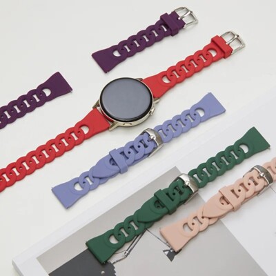 20mm 22mm strap For Samsung Galaxy watch 4/4 classic/5 Pro/Active 3/2/Gear S3