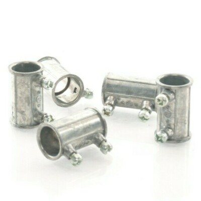 LOT OF 5 - Bridgeport 1/2 EMT Die Cast Set Screw Coupling 240-DC - NEW
