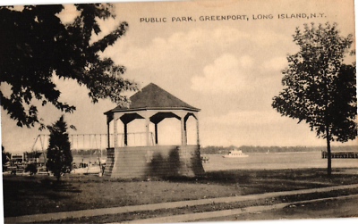 #ad Public Park Greenport Long Island NY Postcard Posted 1947 $9.99