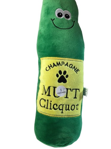 Juguete para Perro GRANDE Peluche Champaign Botella Chirrido Juguete 23" Alto Fiesta de Año Nuevo - Imagen 2 de 5