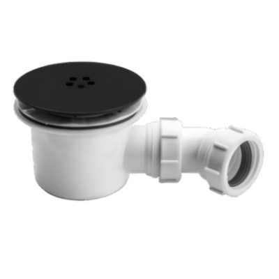Duschablauf 90 mm schwarz