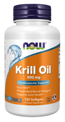 NOW Foods Krillöl 500 mg 120 Softgels, Herz-Kreislauf-Gesundheit, Gelenkunterstützung