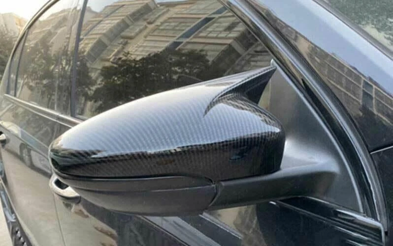 For Volkswagen Jetta 2012-2018 Carbon Fiber OX Horn Rear View Mirror Cover 2pcs - Image 3 of 4