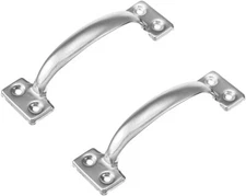V171 6-1/2" Gate Handle Screen Door Handle in Stainless Steel Color- 2 Pack