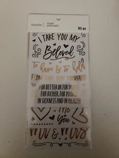 Recollections I Take You my Beloved Scrapbooking stickers 93 pieces