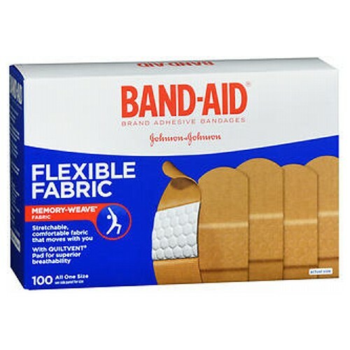 Band-Aid Flexible Fabric Adhesive Bandages All One Size 100 each By band-aid - Picture 1 of 1