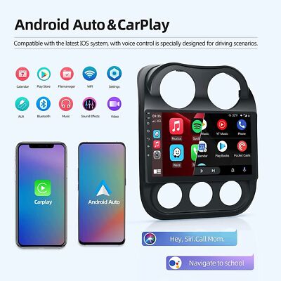 For Jeep Compass Patriot 2010-2016 Car Radio Android12 Carplay GPS Stereo 32GB
