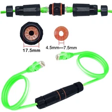 IP68 Waterproof RJ45 Coupler Ethernet Extender Female Outdoor LAN CAT6A Adapter