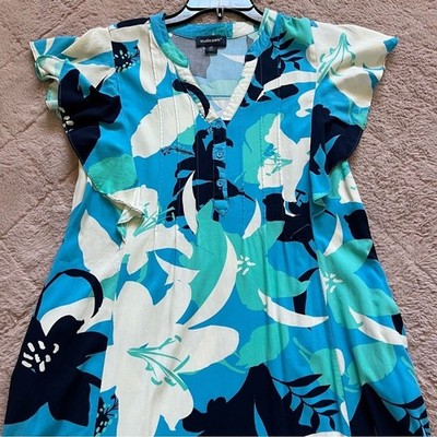 QVC Studio Park Floral Maxi Dress Preppy Vacation Beach Old Money Luxury Size L