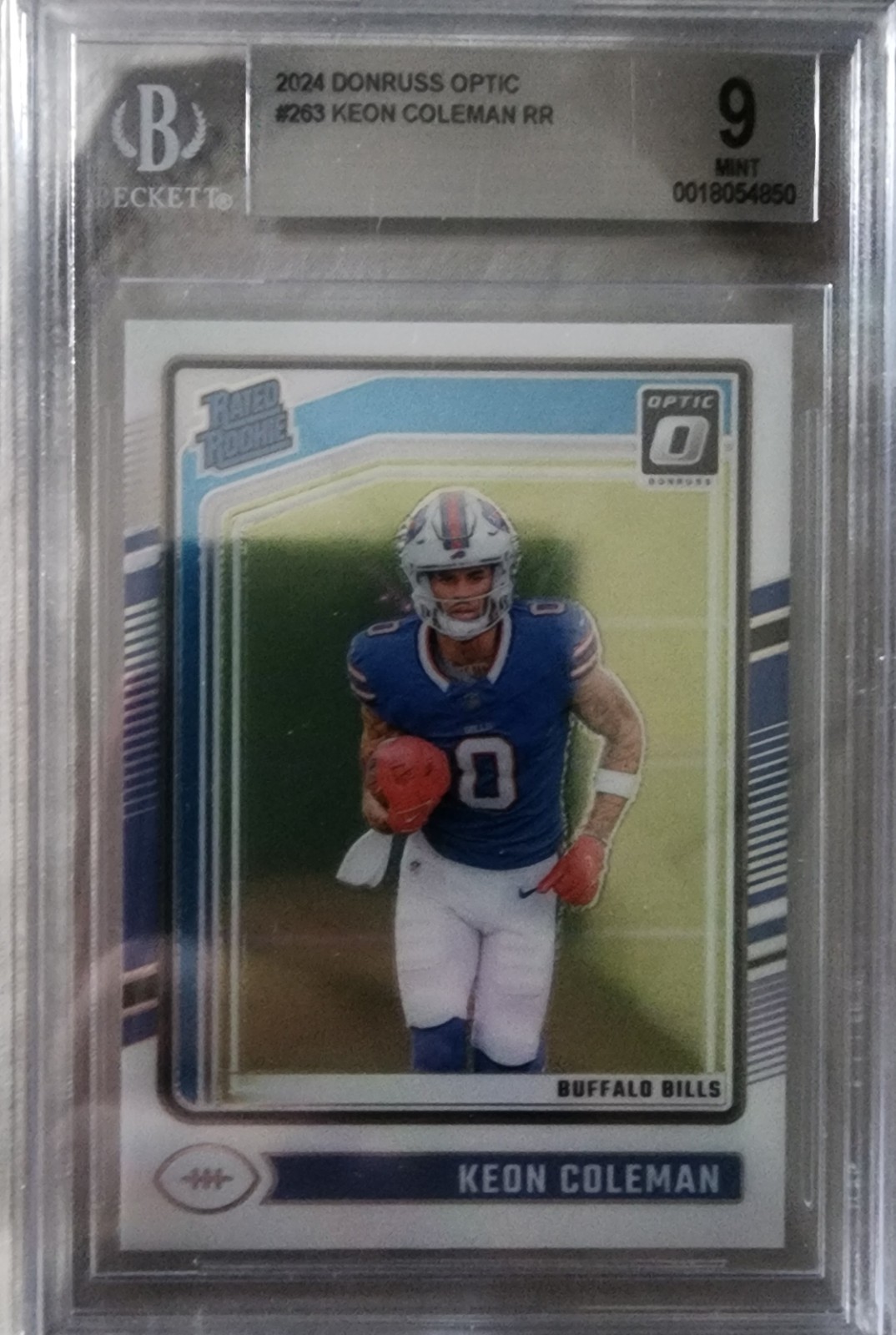 2024 Panini Donruss Optic Rated Rookie Keon Coleman #263 (RC) BGS 9