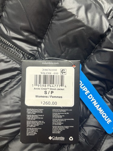 Columbia Arctic Crest Down Insulated Titanium Black Jacket Women’s Size Small - Picture 7 of 7