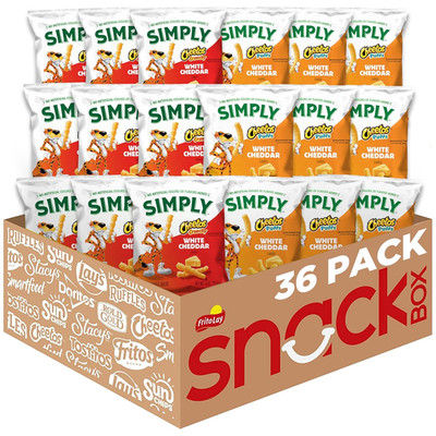 Simply, Cheetos White Cheddar Puffs & Crunchy Variety Pack, 0.875 Ounce (Pack of