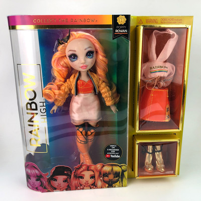 NIB 2020 Rainbow High Poppy Rowan Series 1 Fashion Doll 11  Tall Articulated