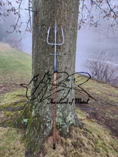 UBR CUSTOM HANDMADE HIGH CARBON STEEL TRIDENT SPEAR, SHIVA TRISHUL WITH SHEATH