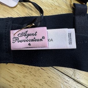 Agent Provocateur Whitney High Neck Underwired Black Bra AP4 36D Silk Straps NEW