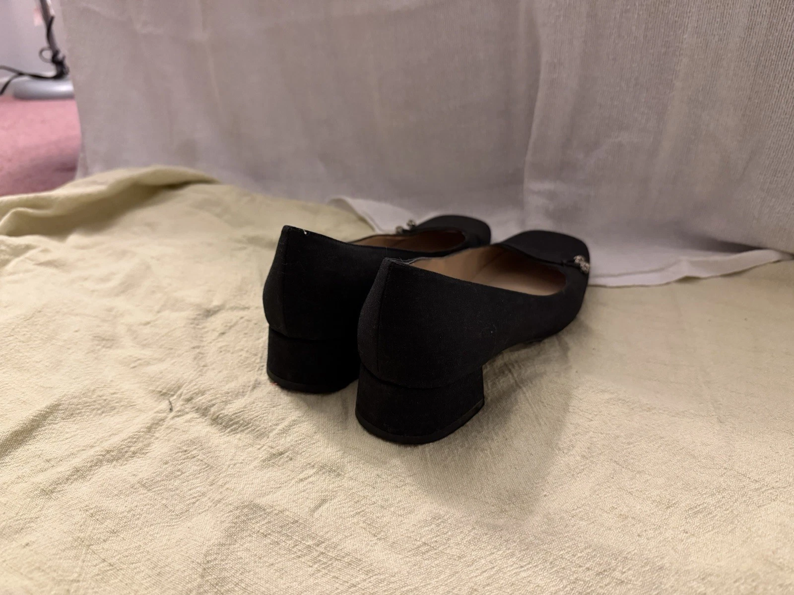 Scarpe eleganti vintage Kate Spade nere con dettagli strass taglia 9 5