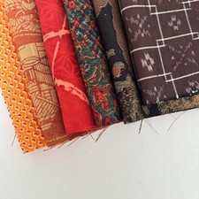 Bundle 254 Fireplace Vintage Silk Fabric Scraps Japanese Kimono Fabric Bag
