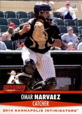 2014 Kannapolis Intimidators Brandt #21 Omar Narvaez Maracay Venezuela VZ Card