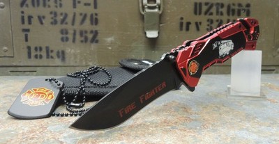 Albainox FIRE TRUCK Messer Rettungsmesser Feuerwehrmesser Belt Rescue Knife 