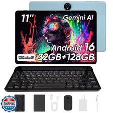 11 Inch Tablet with Keyboard, Android 16 Tablets, 32GB 128GB, 1TB