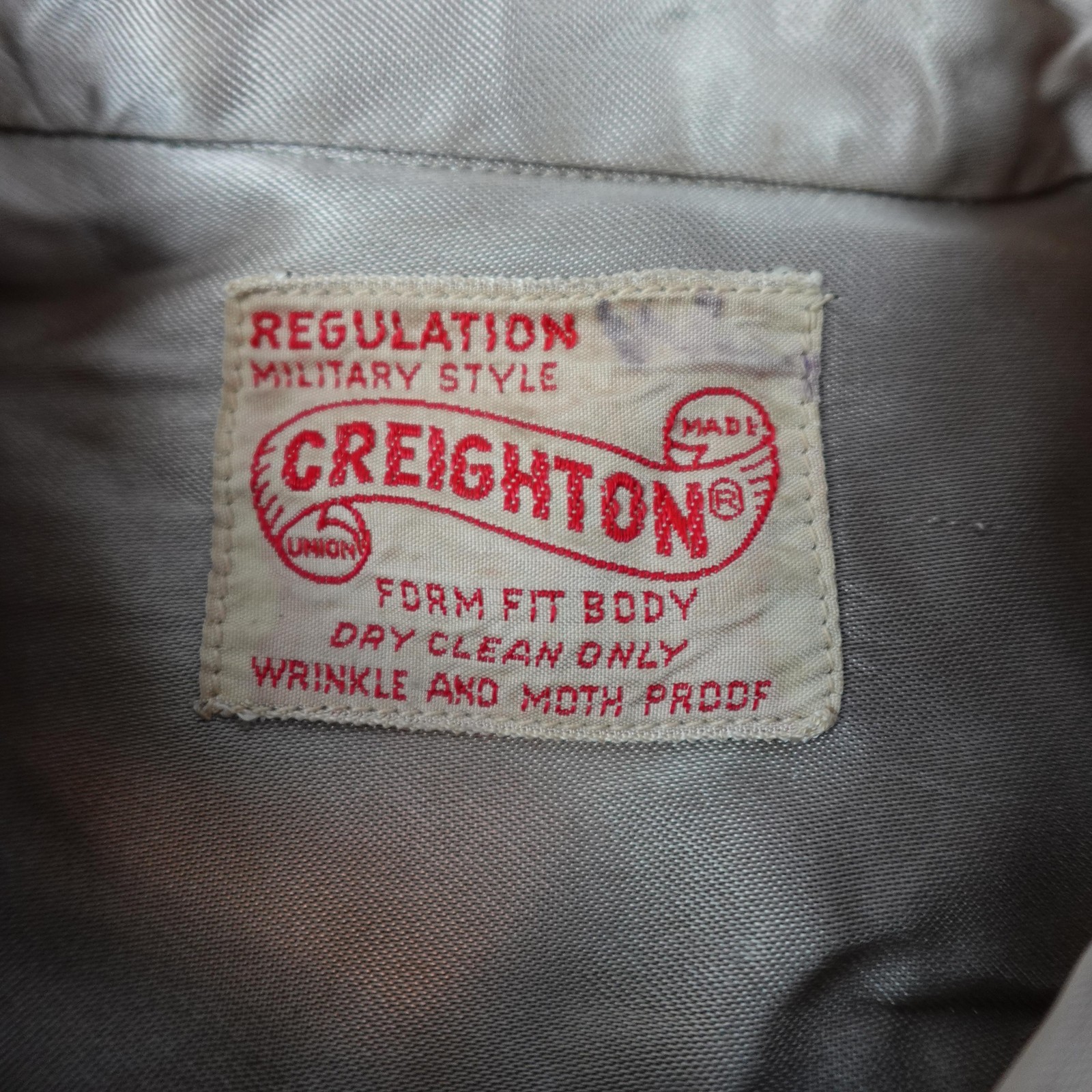 Vintage Creighton Shirt Mens Medium Khaki Militar… - image 5