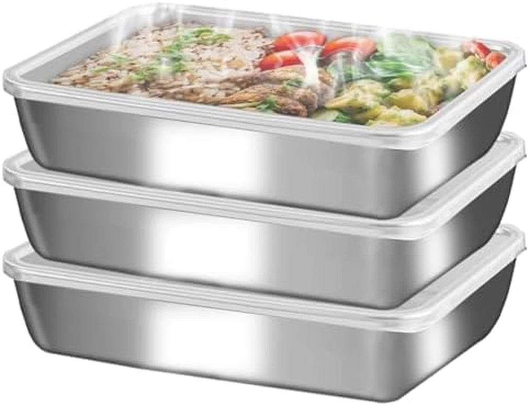 Stainless Steelfood Storage Containers Setsstorage Box with Lidfreezer Frozenkit