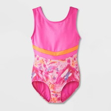Girls' Feathered Hearts Leotard - Cat  Jack  Pink