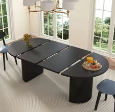 Extendable dining table for 4-8 people, 41-78 inches long, in Italian style