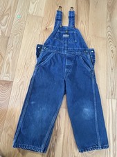 Vintage Osh Kosh B'Gosh Child Toddler Sized Overalls Blue Denim Made in USA