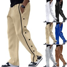 Herren Jogginghose Knopfhose Reha-Hose mit Druckknöpfe Sporthose Traningshose