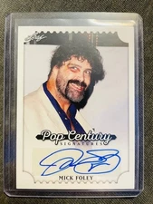 Mick Foley Auto Autograph Leaf Pop Century Signatures