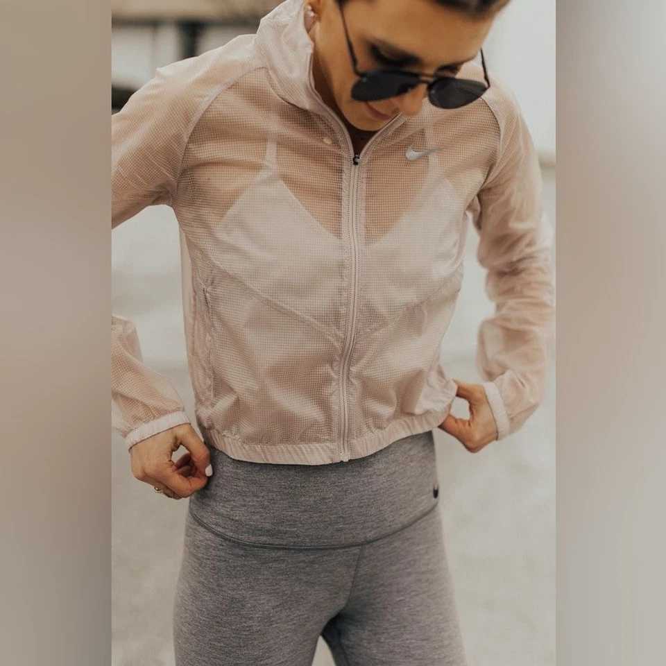 NIKE limited edition GEM Packable lilac lightweight hooded full zip jacket M top - Image 4 of 4