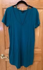 Express Women’s Size Small Teal Short Sleeve Short T-Shirt Dress CW1-784L