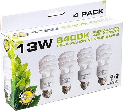 SL0900151 13 Watt Indoor Energy-Efficient Plant Grow Light Set with 4 CFL Lig...