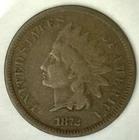 1872 Indian Head Copper Scarce Date Penny Small One Cent GOOD 1c US Type Coin
