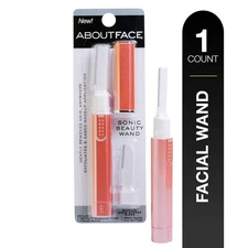 About Face Sonic Beauty Wand - Electric Facial Hair Remover and Bonus Eyebrow Sh