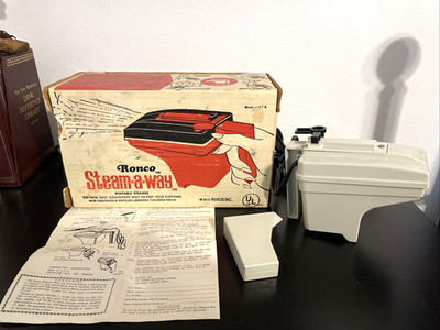 Vintage 1970 RONCO Steam-A-Way With Box & Instructions Made In U.S.A. Tested Wor
