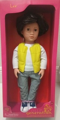 New Our Generation Lee Boy doll 18-inch dark-brown eyes -brown Realistic Hair