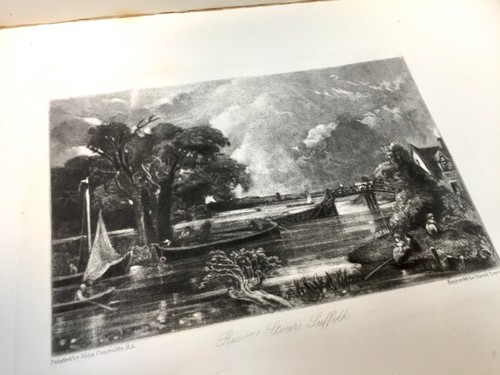 Antique Book English Landscape Scenery / David Lucas Engravings / John Constable - Picture 6 of 8