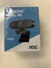 AOC 4k Webcam for PC with Microphone, Computer Camera with Noise Cancellation, P