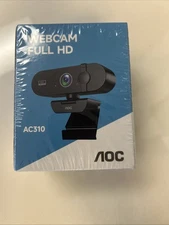 AOC 4k Webcam for PC with Microphone, Computer Camera with Noise Cancellation, P