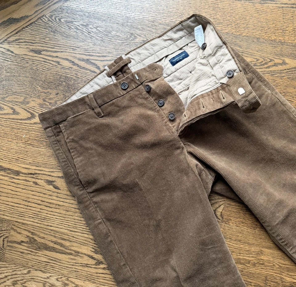 Proper Cloth Stratton Brown Stretch Corduroy Pants 34W - Image 3 of 4